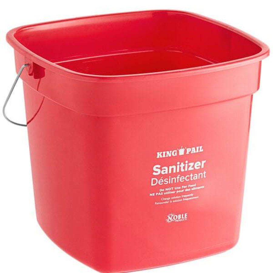 Cleaning Tools & Supplies * | Noble Products King-Pail 10 Qt. Red Sanitizing Pail