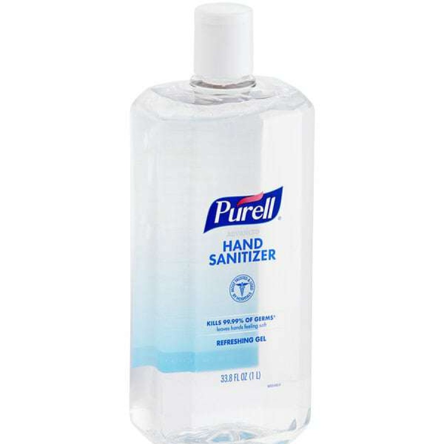 Hand Soap And Sanitizer * | Purell 9683-04 1 Liter Advanced Hand Sanitizer Refreshing Gel Flip Cap Bottle 4/Case