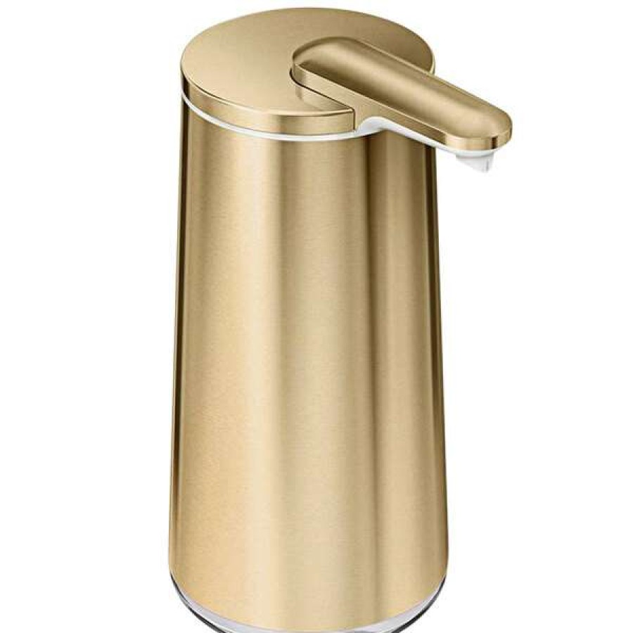 Hand Soap And Sanitizer * | Simplehuman St1065 10 Oz. Brass Foam Sensor Pump With Refillable Cartridge And Sample Pouch