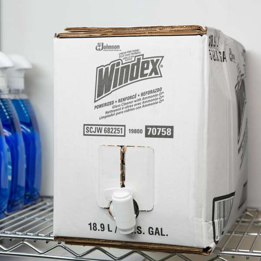 Cleaning Chemicals * | Sc Johnson Windex 696502 5 Gallon / 640 Oz. Bag In Box (Rtu) Powerized Glass Cleaner