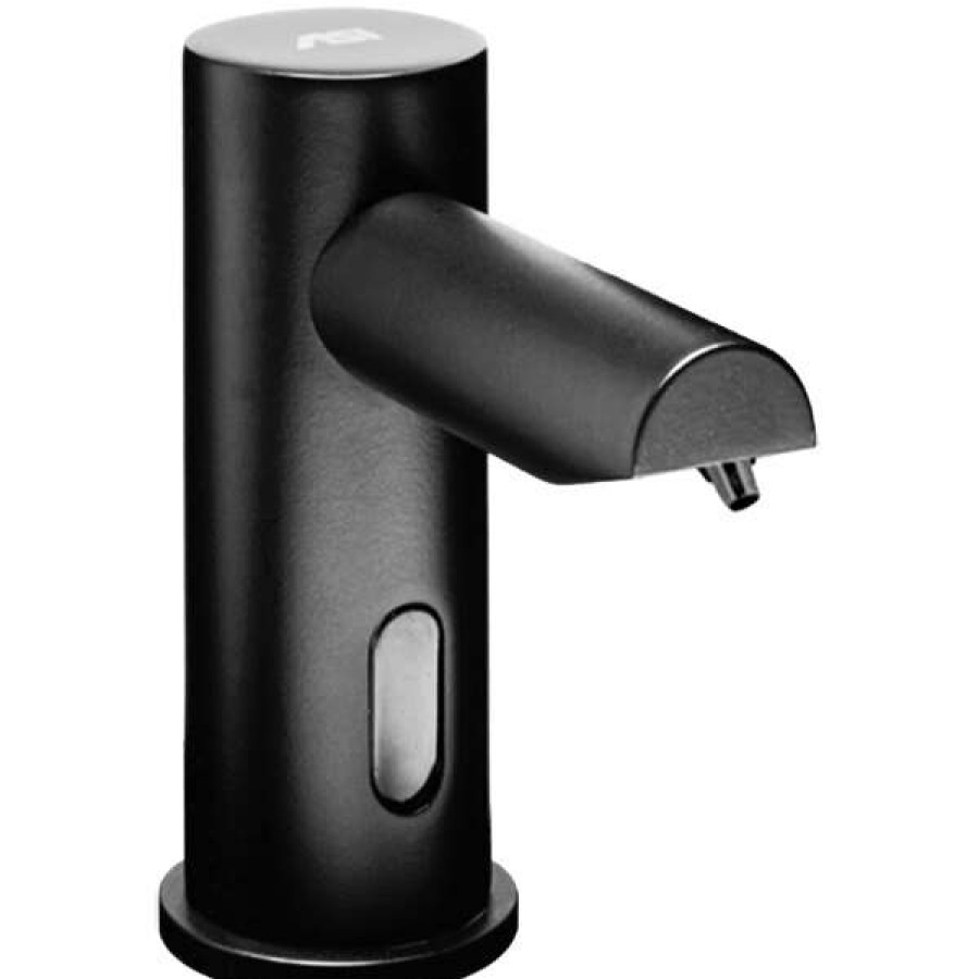 Hand Soap And Sanitizer * | American Specialties, Inc. Ez Fill 10-0391-6-1A-41 Stand-Alone Matte Black Liquid Soap Dispenser With Remote 6/Pack