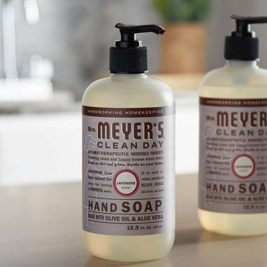 Hand Soap And Sanitizer * | Mrs. Meyer'S Mrs. Meyer'S Clean Day 651311 12.5 Oz. Lavender Scented Hand Soap With Pump 6/Case