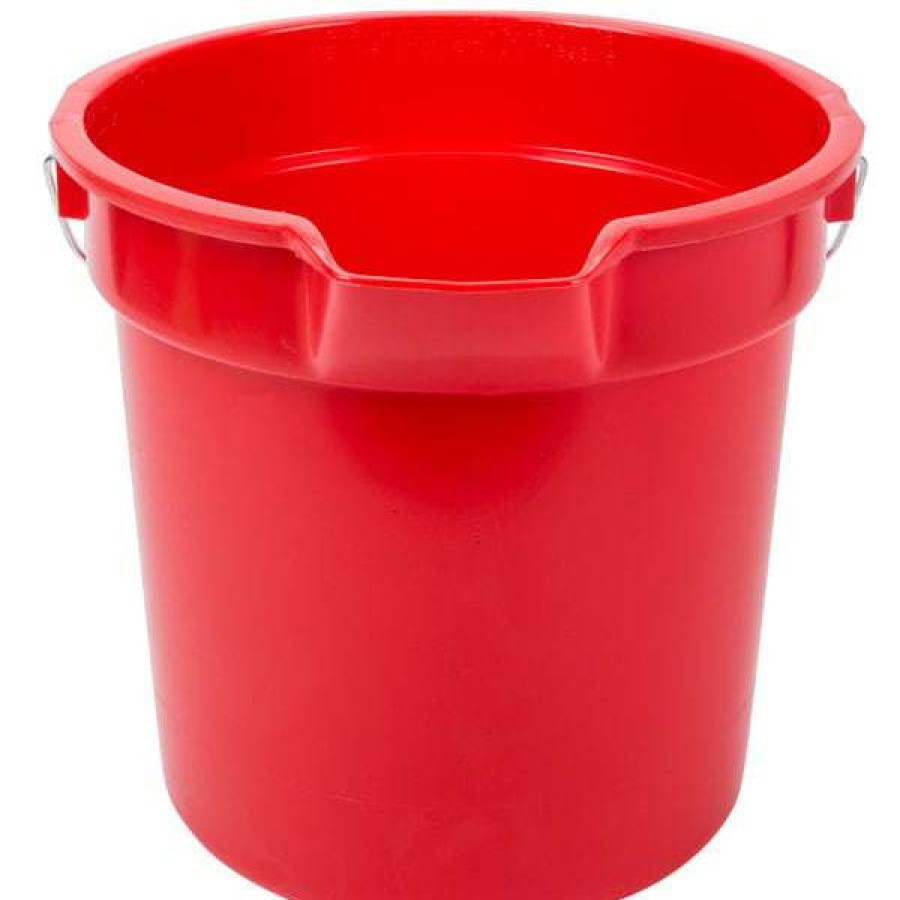 Cleaning Tools & Supplies * | Continental 8114Rd Huskee 14 Qt. Red Round Utility Bucket