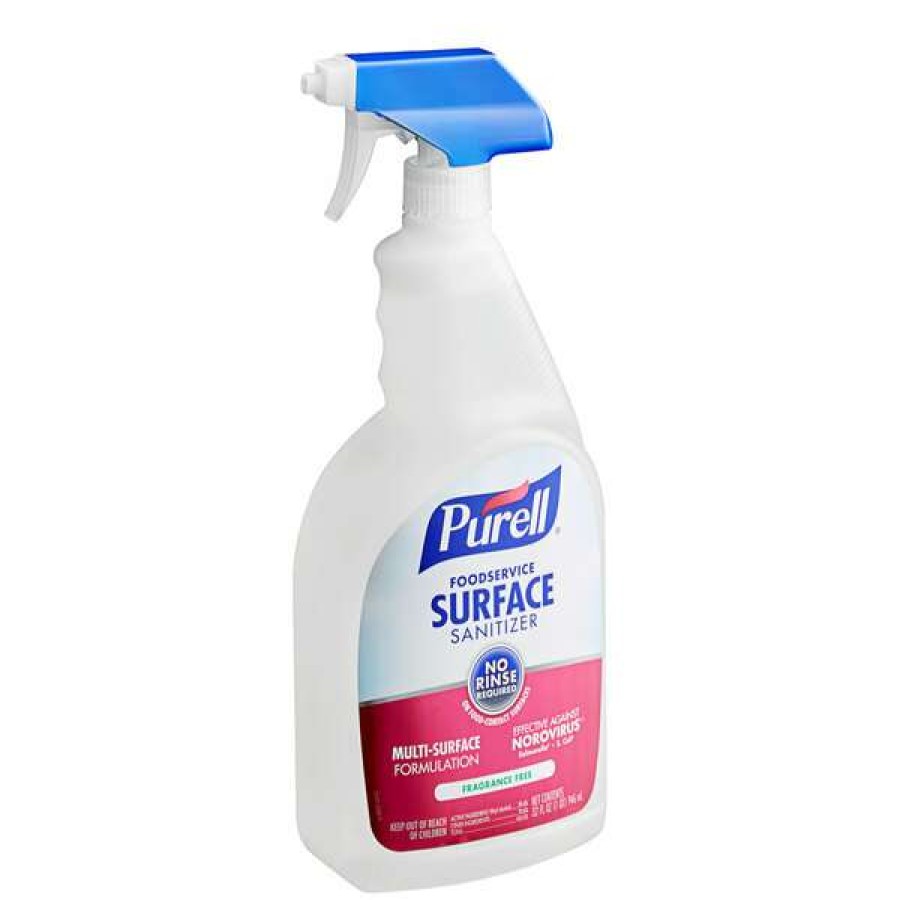 Cleaning Chemicals * | Purell Purell 3341-06-Rtl 1 Qt. / 32 Oz. Fragrance Free Foodservice Surface Sanitizer 6/Case