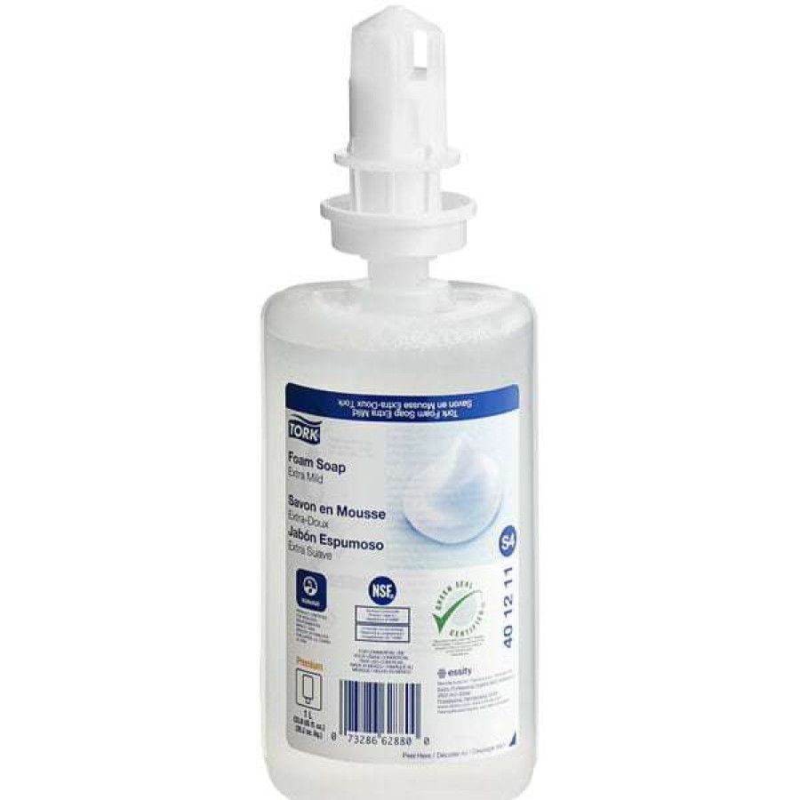 Hand Soap And Sanitizer * | Tork Premium 401211 1 Liter Extra Mild Unscented Foaming Hand Soap S4 6/Case