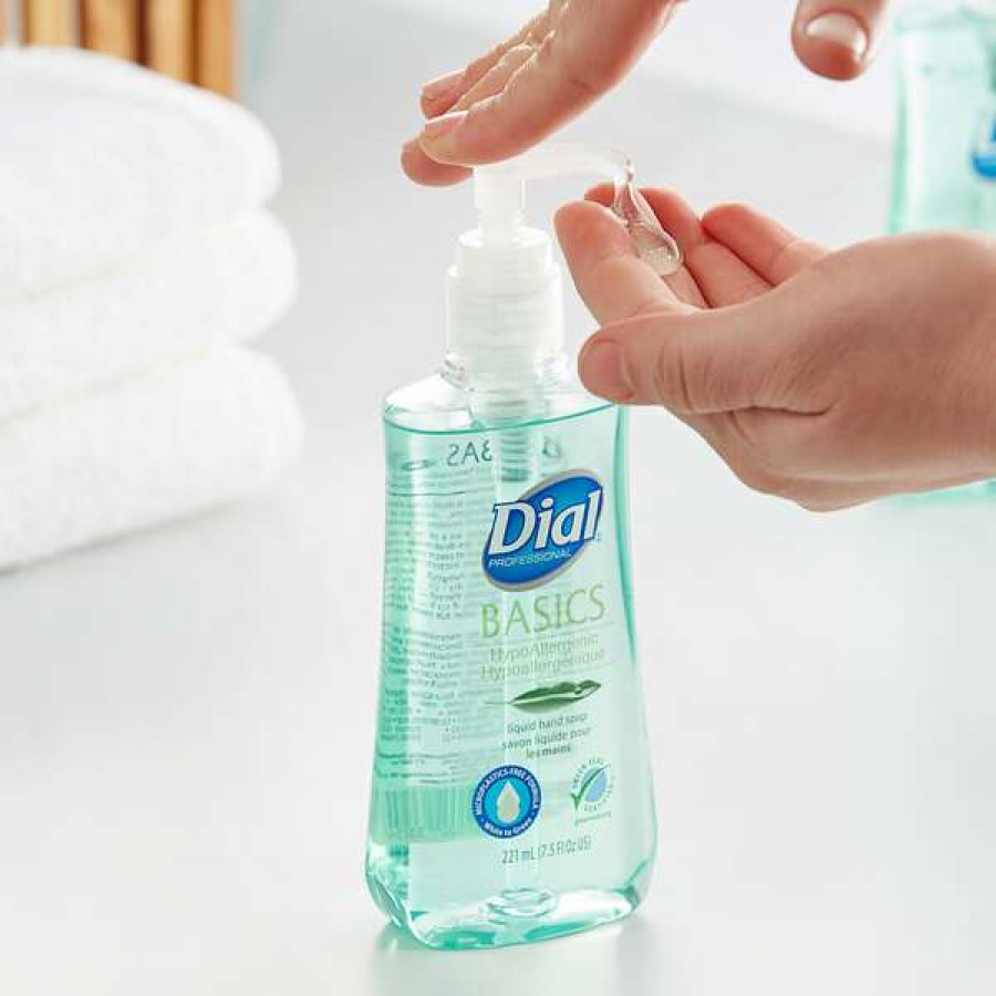 Hand Soap And Sanitizer * | Dial Dial Dia33256 Professional Basics 7.5 Oz. Hypoallergenic Liquid Hand Soap 12/Case