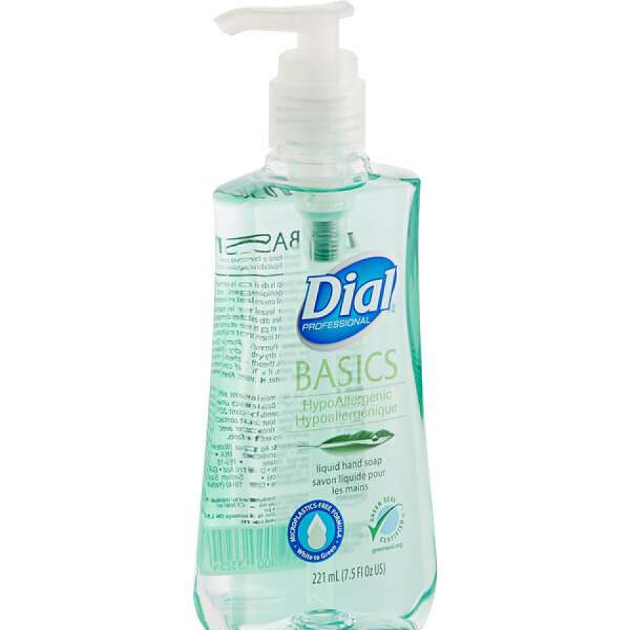 Hand Soap And Sanitizer * | Dial Dial Dia33256 Professional Basics 7.5 Oz. Hypoallergenic Liquid Hand Soap 12/Case