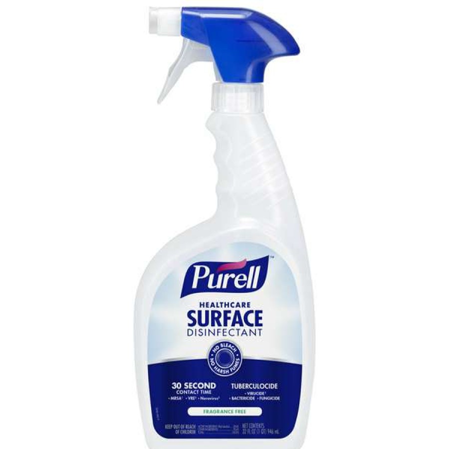 Cleaning Chemicals * | Purell Purell 3340-03 1 Qt. / 32 Oz. Fragrance Free Healthcare Surface Disinfectant 3/Case