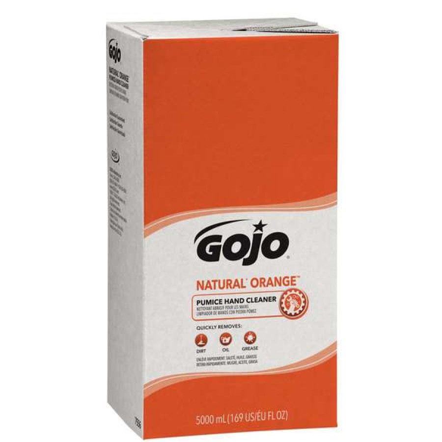 Hand Soap And Sanitizer * | Gojo 7556-02 Tdx 5000 Ml Natural Orange Pumice Hand Cleaner 2/Case