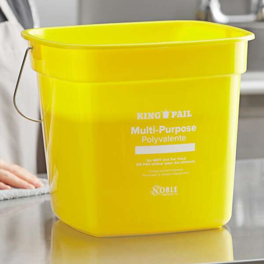 Cleaning Tools & Supplies * | Noble Products King-Pail 10 Qt. Yellow Cleaning Pail