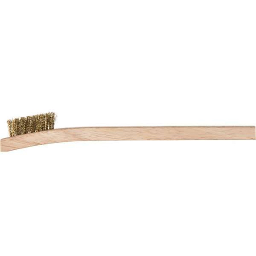 Cleaning Tools & Supplies * | Carlisle 3613B00 Flo Pac 7 1/4 Brass Utility Brush With Wooden Handle