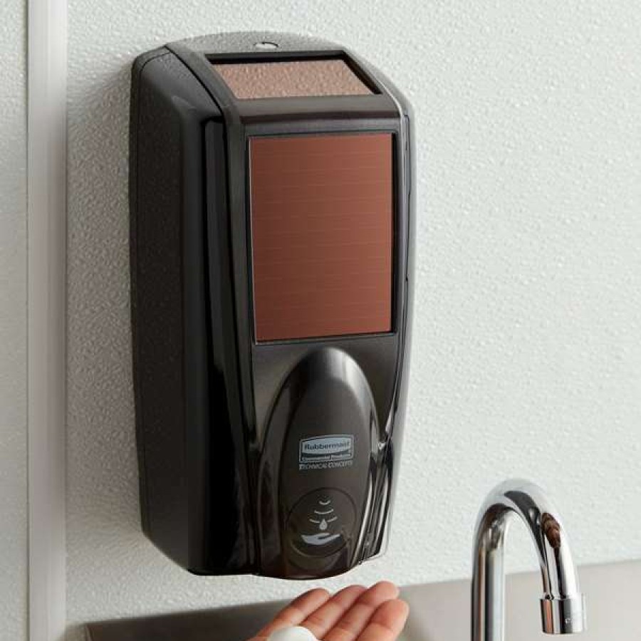 Hand Soap And Sanitizer * | Rubbermaid 1980829 Lumecel 1100 Ml Black / Black Pearl Automatic Hands Free Soap Dispenser