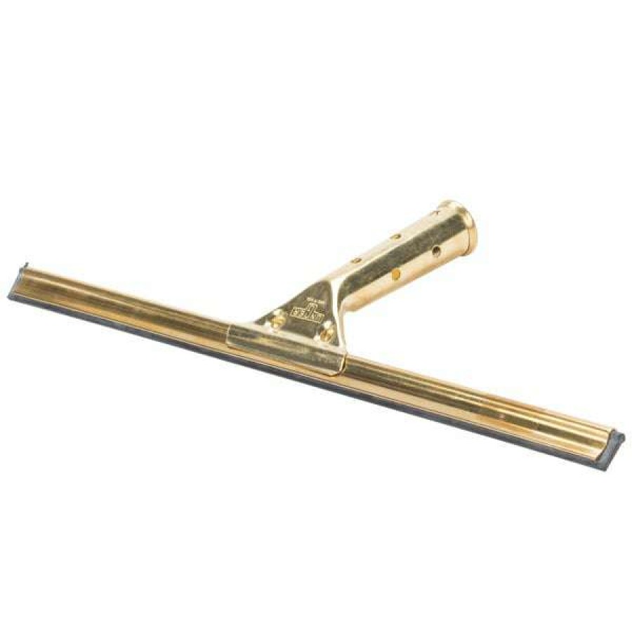 Cleaning Tools & Supplies * | Unger Unger Gs450 Goldenclip 18 Window Squeegee With Brass Handle