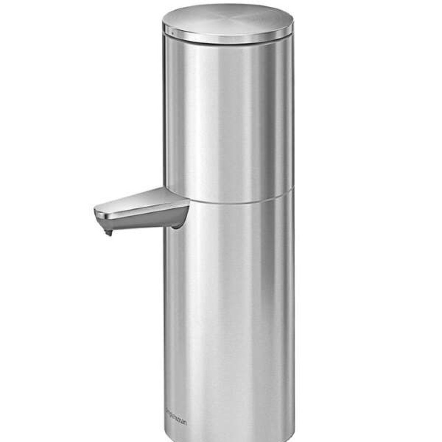 Hand Soap And Sanitizer * | Simplehuman St1500 32 Oz.Brushed Stainless Steel Soap / Sanitizer Dispenser With Touchless Sensor Pump And Wall Mount Bracket