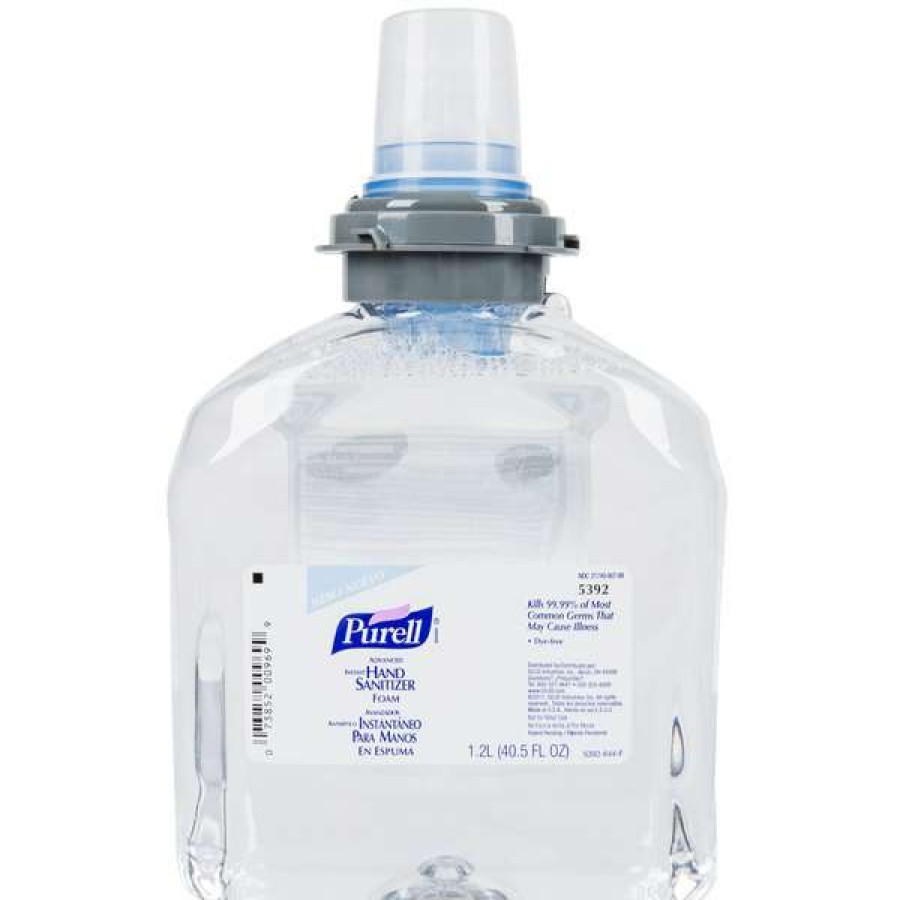 Hand Soap And Sanitizer * | Purell 5392-02 Tfx Advanced 1200 Ml Foaming Instant Hand Sanitizer 2/Case