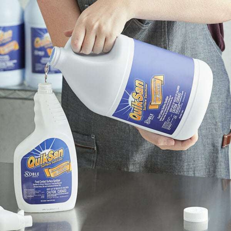 Cleaning Chemicals * | Noble Chemical 1 Gallon / 128 Oz. Quiksan Food Contact Surface Sanitizer Refill