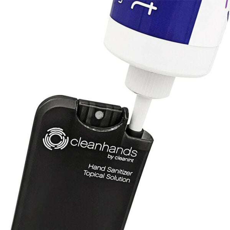 Hand Soap And Sanitizer * | Cleanint, Llc Cleanint Cleanhands Ch02Ret-Blk Black Clip-On Hand Sanitizer Dispenser 2/Pack