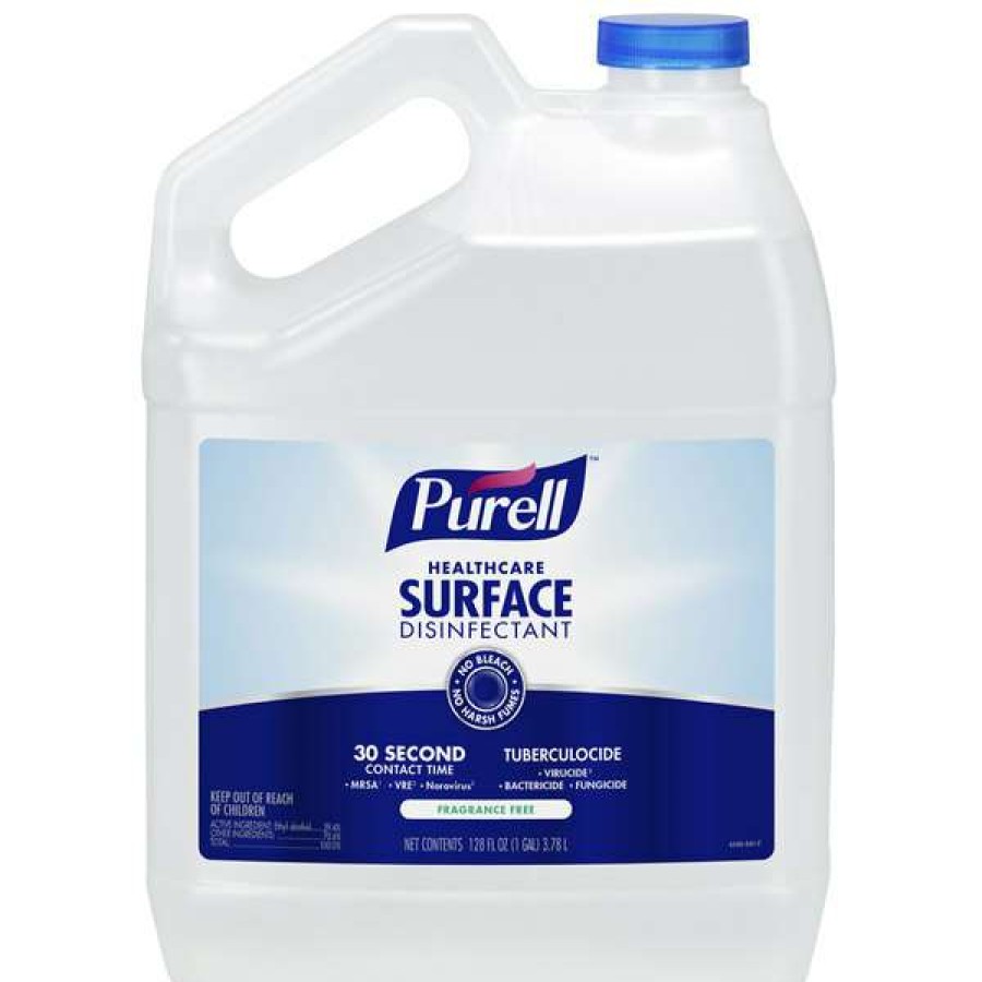 Cleaning Chemicals * | Purell Purell 4340-04 1 Gallon / 128 Oz. Fragrance Free Healthcare Surface Disinfectant 4/Case