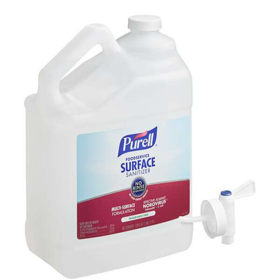 Cleaning Chemicals * | Purell Purell 4341-04 1 Gallon / 128 Oz. Fragrance-Free Foodservice Surface Sanitizer