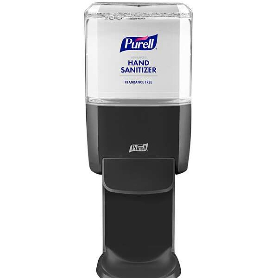 Hand Soap And Sanitizer * | Purell Purell 5024-01 Es4 1200 Ml Graphite Gray Manual Hand Sanitizer Dispenser With Wall / Floor Shield