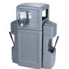 Cleaning Tools & Supplies * | Commercial Zone 757103 Islander Series Aruba-6 42 Gallon Gray Rectangular Double-Sided Waste / Windshield Service Center With 2 Paper Towel Dispensers, 2 Squeegees, 2 Wash Stations, And 2 Glove Dispensers