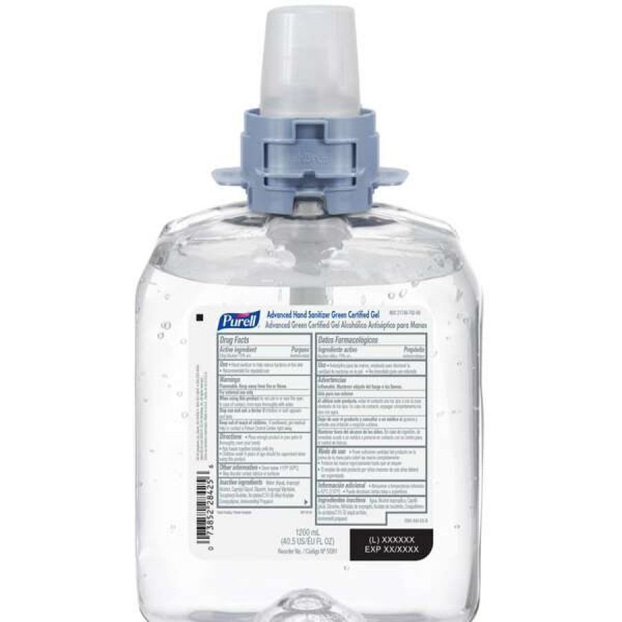 Hand Soap And Sanitizer * | Purell 5091-04 Fmx Advanced Green Certified 1200 Ml Gel Hand Sanitizer 4/Case