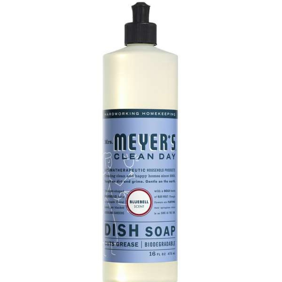 Cleaning Chemicals * | Mrs. Meyer'S Mrs. Meyer'S Clean Day 347639 16 Oz. Bluebell Scented Dish Soap 6/Case