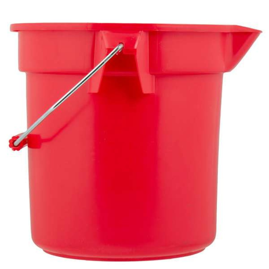 Cleaning Tools & Supplies * | Rubbermaid Fg261400Red Brute 14 Qt. Red Round Bucket