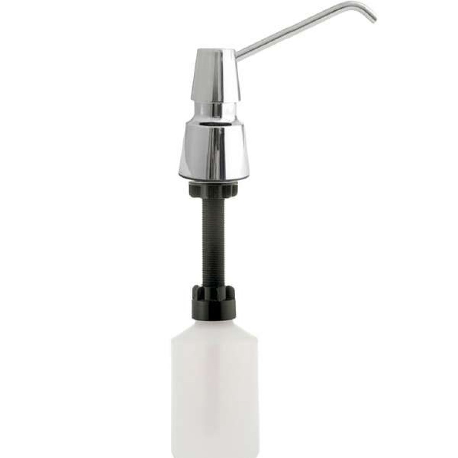 Hand Soap And Sanitizer * | Bobrick B-82316 Chrome Counter Mount Push Button Foaming Soap Dispenser