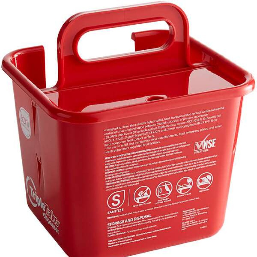 Cleaning Tools & Supplies * | Sani Professional 924Bkt1 Red Triple Take Dispenser