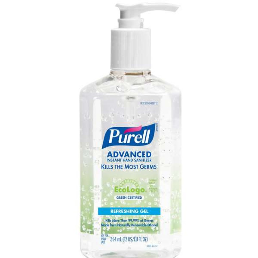 Hand Soap And Sanitizer * | Purell 3691-12 Advanced Green Certified 12 Oz. Gel Instant Hand Sanitizer 12/Case