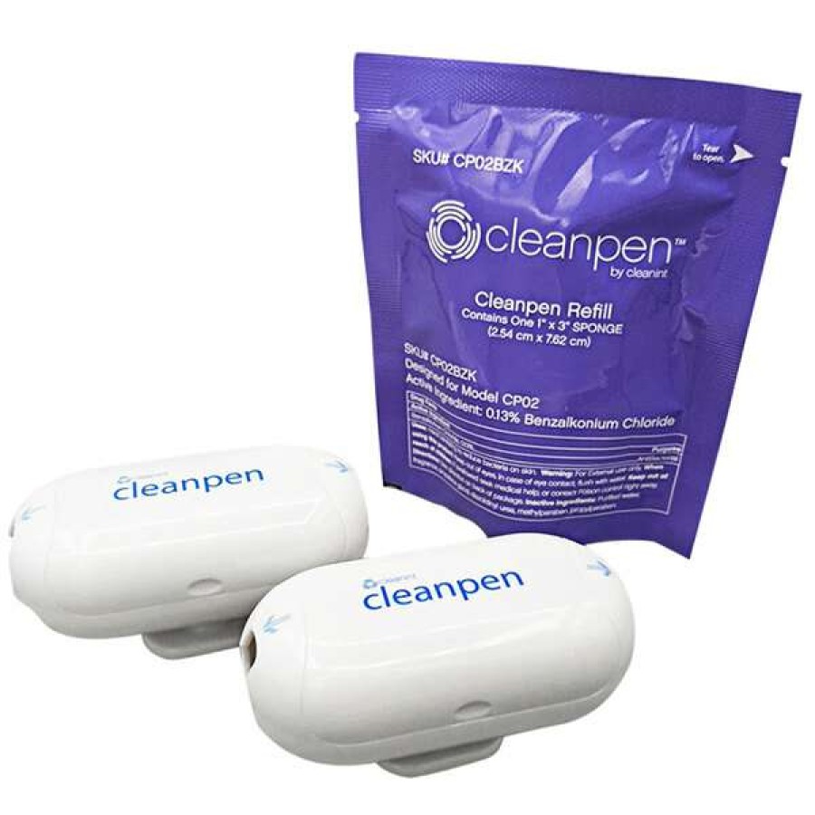 Hand Soap And Sanitizer * | Cleanint, Llc Cleanint Cleanpen Cp212Kit Pen Sanitizer Kit With 12 Sanitizer Sponge Refills