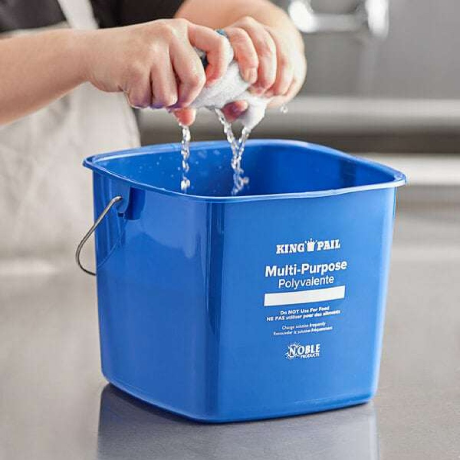 Cleaning Tools & Supplies * | Noble Products King-Pail 8 Qt. Blue Cleaning Pail