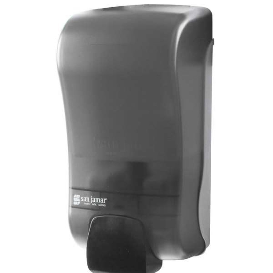 Hand Soap And Sanitizer * | San Jamar Sf1300Tbk Rely Pearl Black Manual Foam Soap Dispenser 5 X 4 X 10