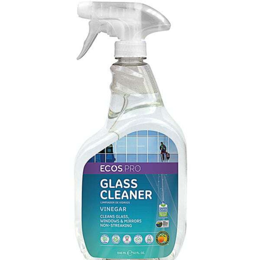 Cleaning Chemicals * | Ecos Pro Pl9300/6 32 Oz. Vinegar Glass Cleaner Spray Bottle 6/Case