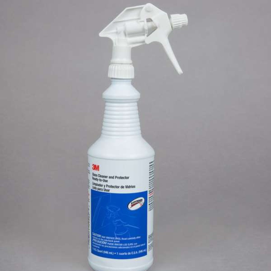 Cleaning Chemicals * | 3M 85788 1 Qt. / 32 Oz. Glass Cleaner And Protector With Trigger Sprayer