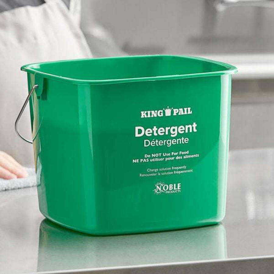 Cleaning Tools & Supplies * | Noble Products King-Pail 8 Qt. Green Detergent Pail