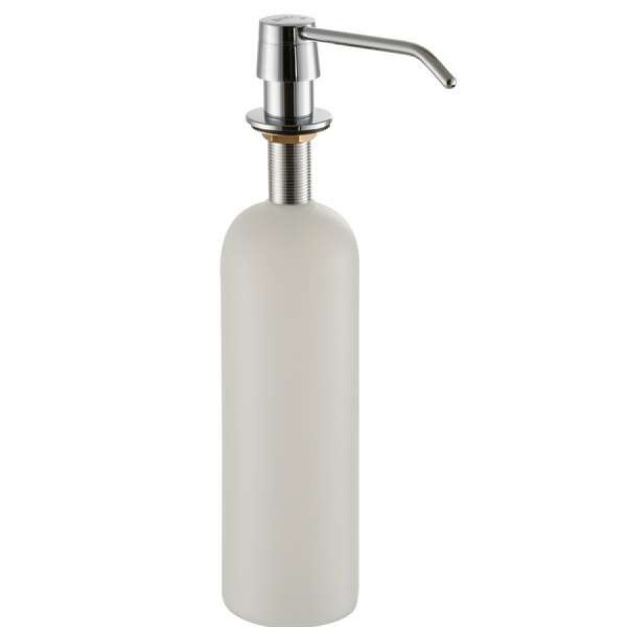 Hand Soap And Sanitizer * | Lavex Janitorial 34 Oz. Stainless Steel Under Counter Liquid Soap Dispenser