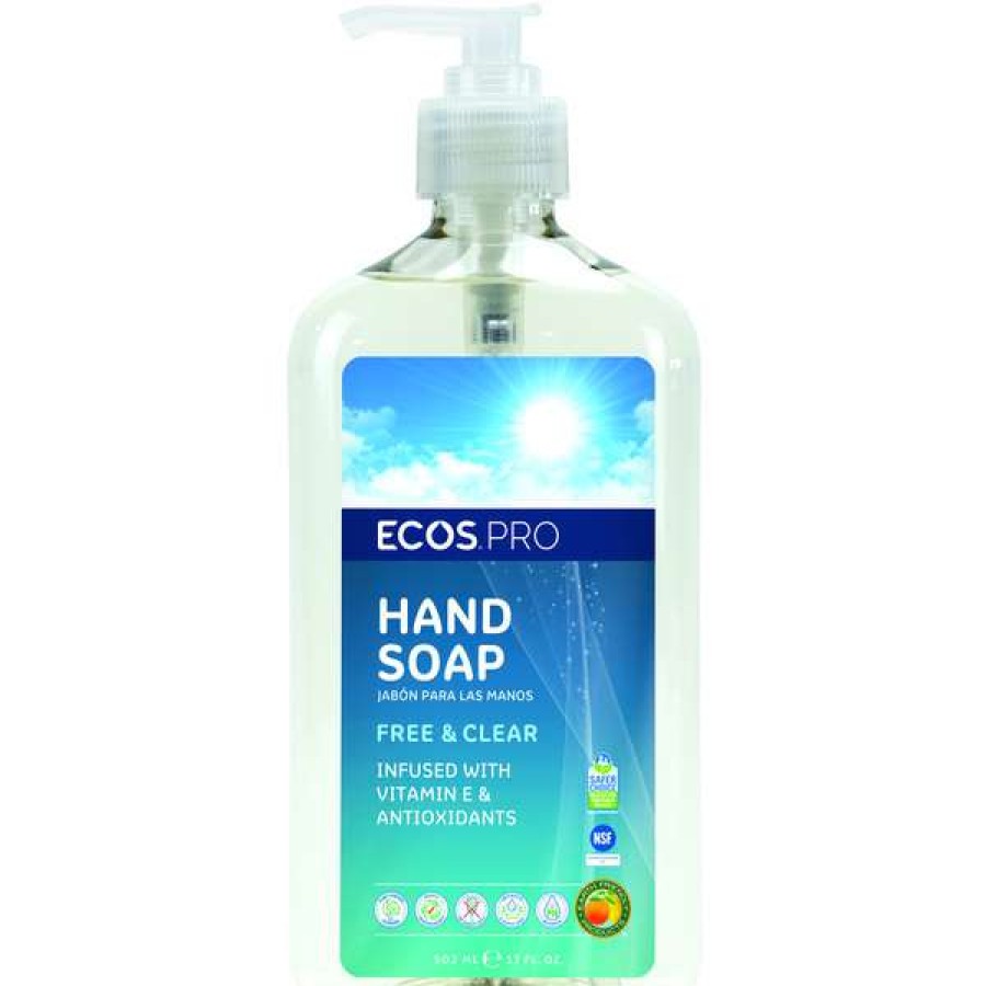 Cleaning Chemicals * | Ecos Pl9663/6 Pro 17 Oz. Free And Clear Hand Soap 6/Case