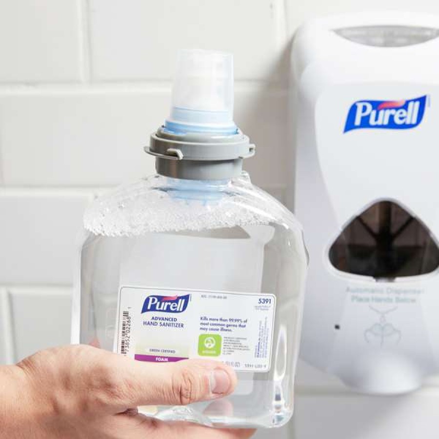 Hand Soap And Sanitizer * | Purell 5391-02 Tfx Advanced Green Certified 1200 Ml Foaming Instant Hand Sanitizer 2/Case