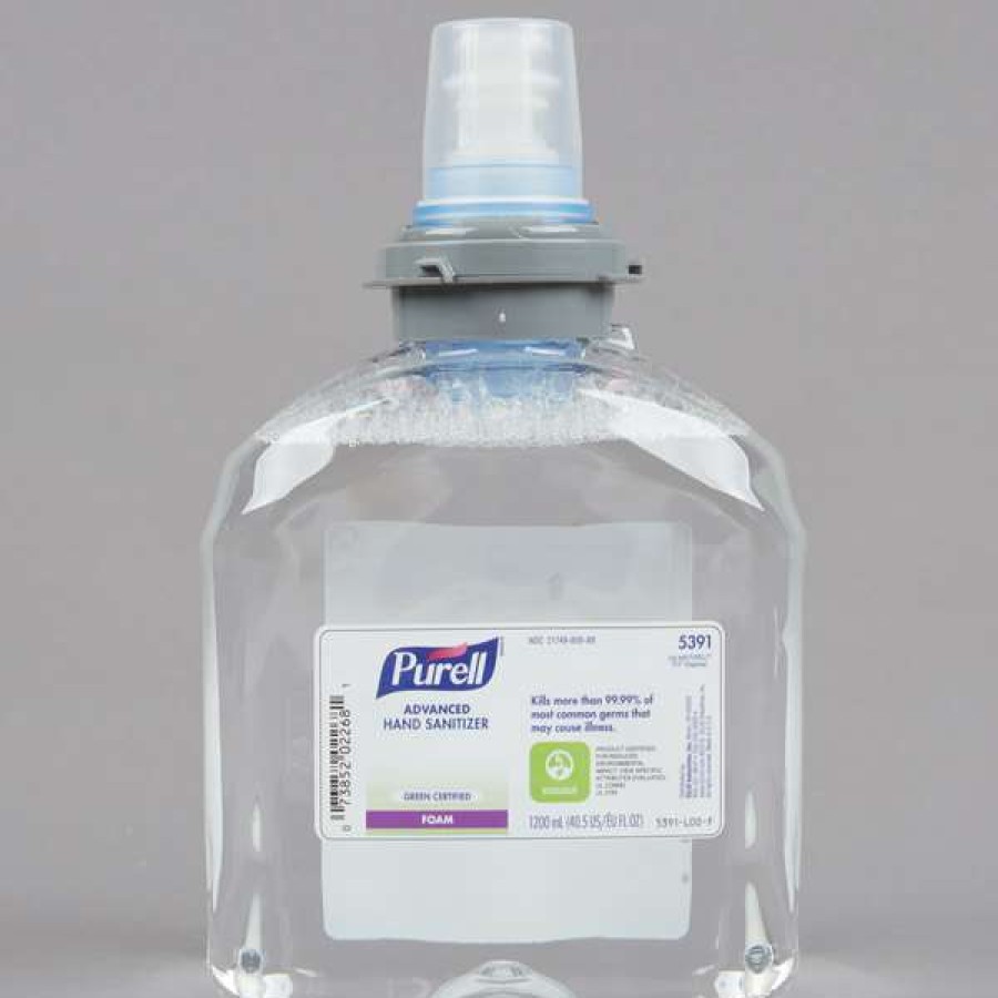 Hand Soap And Sanitizer * | Purell 5391-02 Tfx Advanced Green Certified 1200 Ml Foaming Instant Hand Sanitizer 2/Case