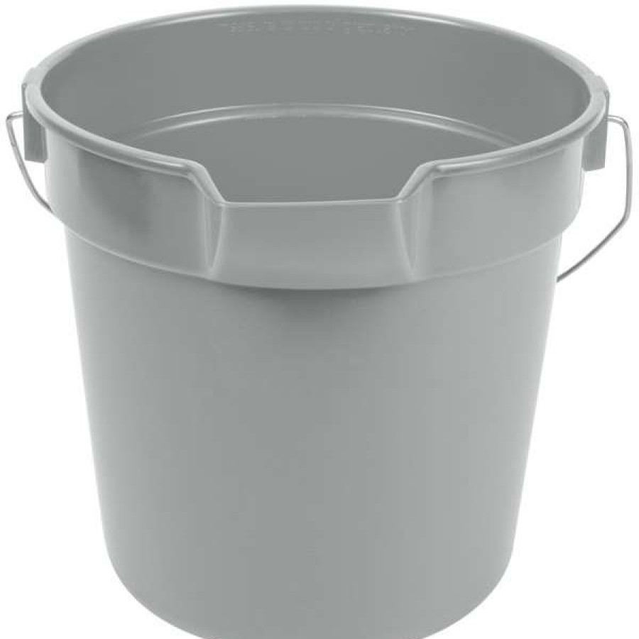 Cleaning Tools & Supplies * | Continental 8110Gy Huskee 10 Qt. Gray Round Utility Bucket