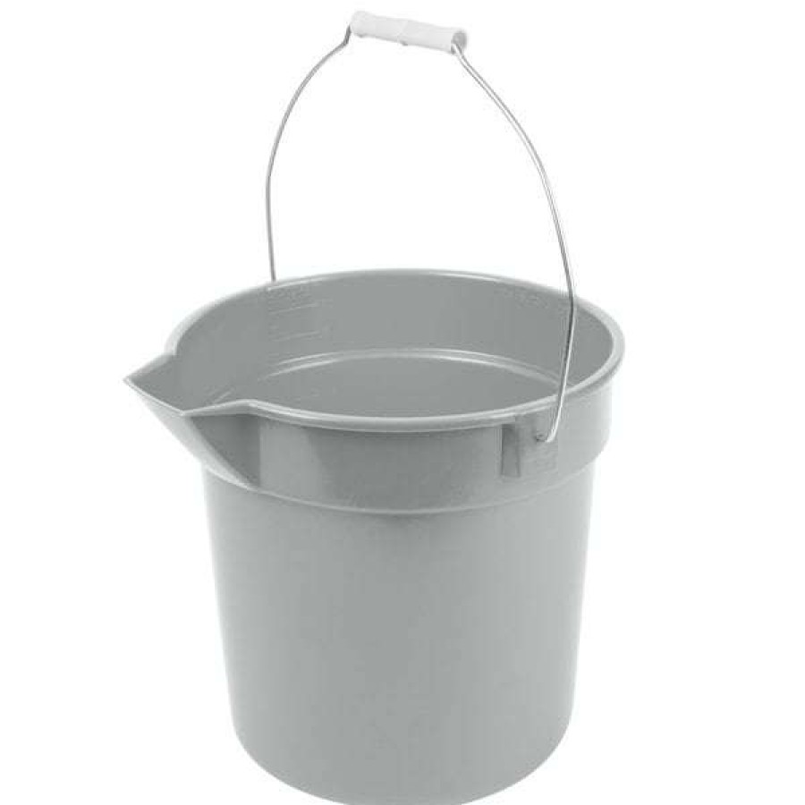 Cleaning Tools & Supplies * | Continental 8110Gy Huskee 10 Qt. Gray Round Utility Bucket