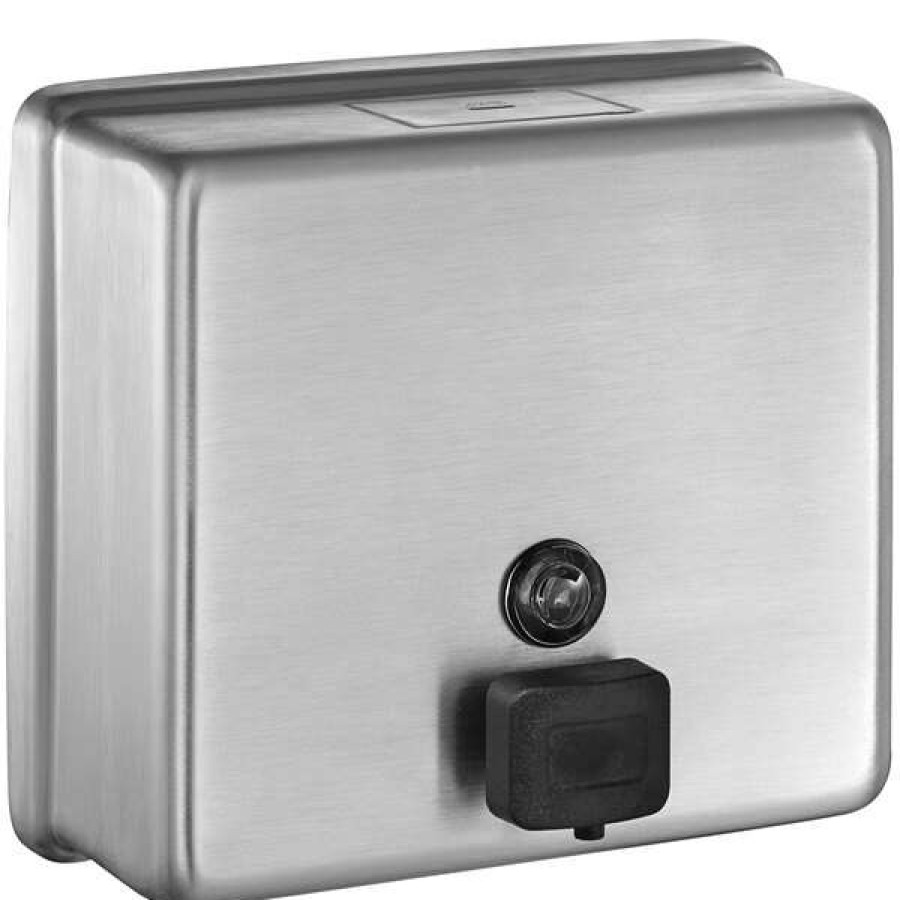 Hand Soap And Sanitizer * | American Specialties, Inc. Profile 10-9343 48 Oz. Stainless Steel Surface-Mounted Liquid Soap Dispenser