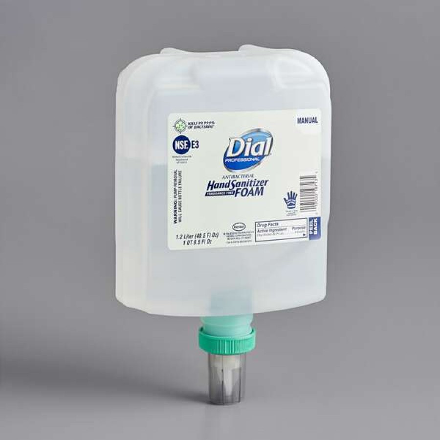 Hand Soap And Sanitizer * | Dial Dial Dia19714 1700 Universal 1.2 Liter Antibacterial Foam Hand Sanitizer Refill 3/Case