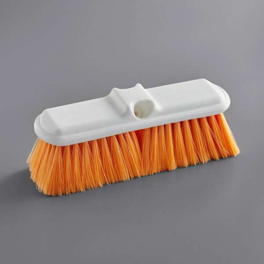 Cleaning Tools & Supplies * | Carlisle 4005024 Sparta Flo Thru 9 1/2 Orange Flagged Vehicle And Wall Cleaning Brush