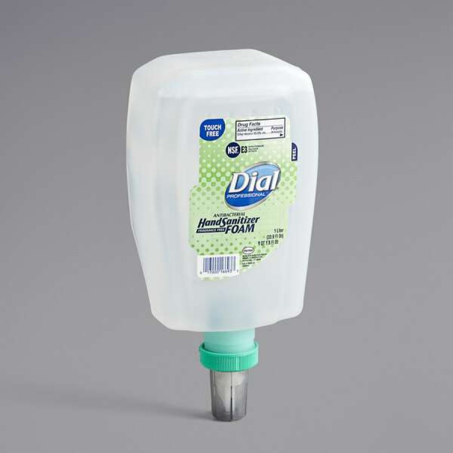 Hand Soap And Sanitizer * | Dial Dial Dia16694 Fit Universal Touch-Free Antibacterial 1 Liter Foam Hand Sanitizer Refill