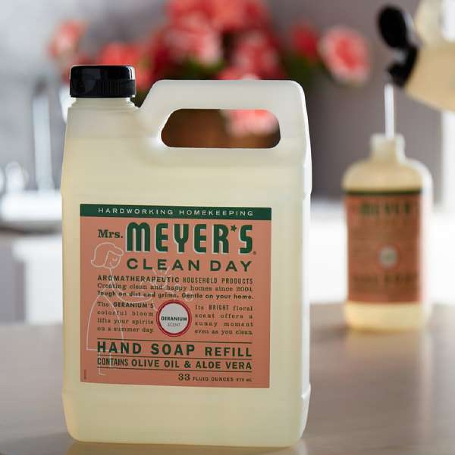 Hand Soap And Sanitizer * | Mrs. Meyer'S Mrs. Meyer'S Clean Day 651341 33 Oz. Geranium Scented Hand Soap Refill 6/Case