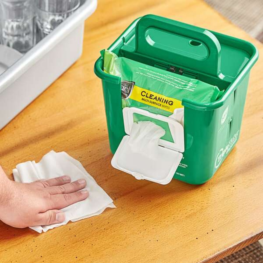 Cleaning Tools & Supplies * | Sani Professional 901Bkt1 Green Triple Take Dispenser