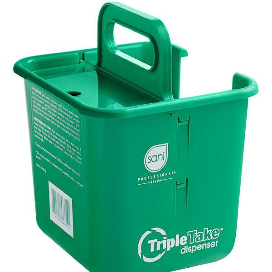 Cleaning Tools & Supplies * | Sani Professional 901Bkt1 Green Triple Take Dispenser